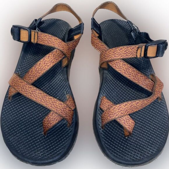 Chaco Men’s Size 11 Burgundy Orange Jacquard Z Cloud 2 Sandals Made in Colorado - Picture 1 of 6